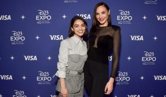 (L-R) Rachel Zegler and Gal Gadot attend D23 Expo 2022 at Anaheim Convention Center in Anaheim, California on September 9, 2022.