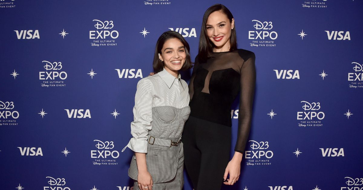 (L-R) Rachel Zegler and Gal Gadot attend D23 Expo 2022 at Anaheim Convention Center in Anaheim, California on September 9, 2022.