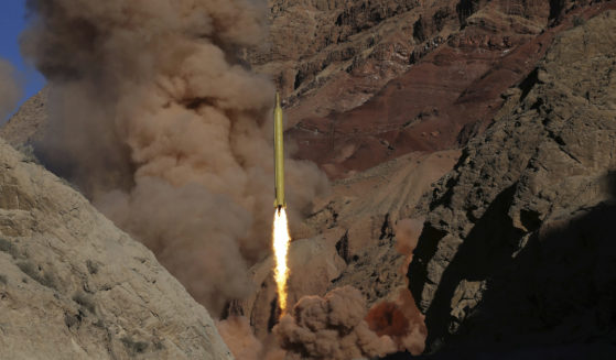 Iranian ballistic missile launch.