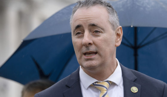 Rep. Brian Fitzpatrick, R-Pa., speaks at a news conference, January 31, 2023, on Capitol Hill in Washington.