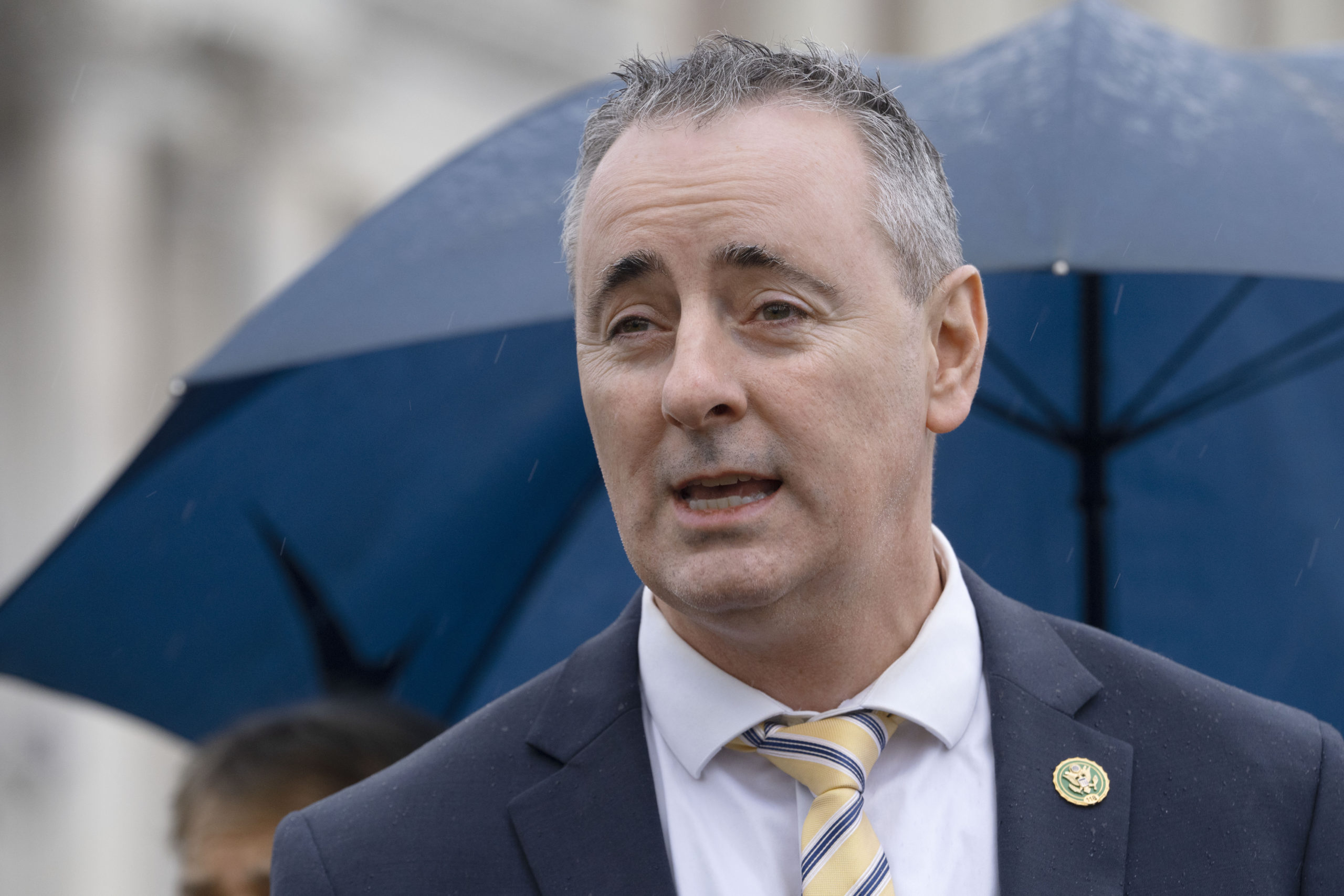 Rep. Brian Fitzpatrick, R-Pa., speaks at a news conference, January 31, 2023, on Capitol Hill in Washington.