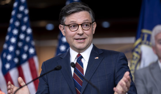 Speaker of the House Mike Johnson, R-La., speaks at the Capitol in Washington, July 23, 2024.