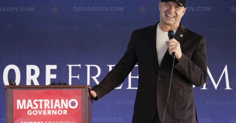 Pennsylvania Republican state Sen. Doug Mastriano is seen in a 2022 file photo during his gubernatorial campaign.