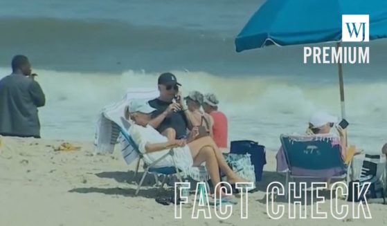 President Joe Biden lounging on a Delaware beach.