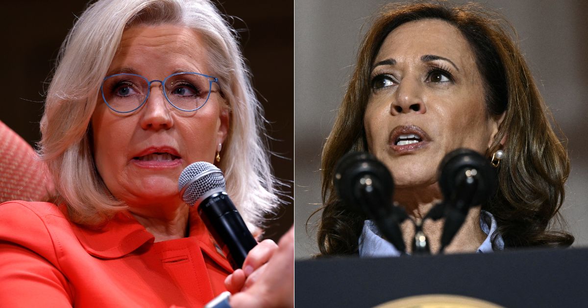 Former Rep. Liz Cheney, left, endorsed Vice President Kamala Harris, right, on Wednesday, but many people are pointing out Cheney's posts from the 2020 election against Harris.