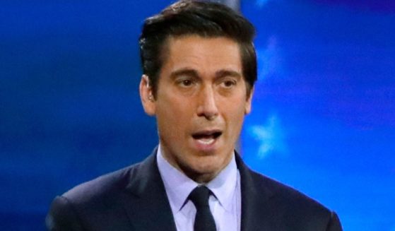 ABC’s David Muir addresses members of the audience prior to a Democratic presidential primary debate in Manchester, New Hampshire, on Feb. 7, 2020.