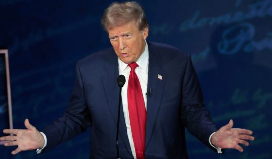 Former President Donald Trump gestures while speaking during the 2024 presidential debate in Philadelphia, Pennsylvania, on Tuesday.