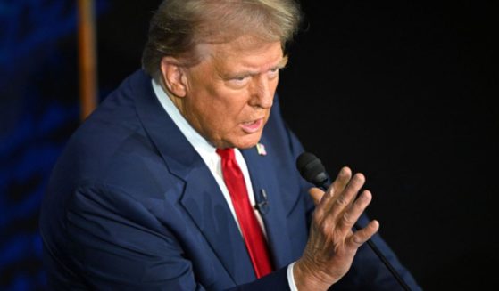 Former President Donald Trump speaks during Tuesday's presidential debate against Vice President Kamala Harris in Philadelphia, Pennsylvania.