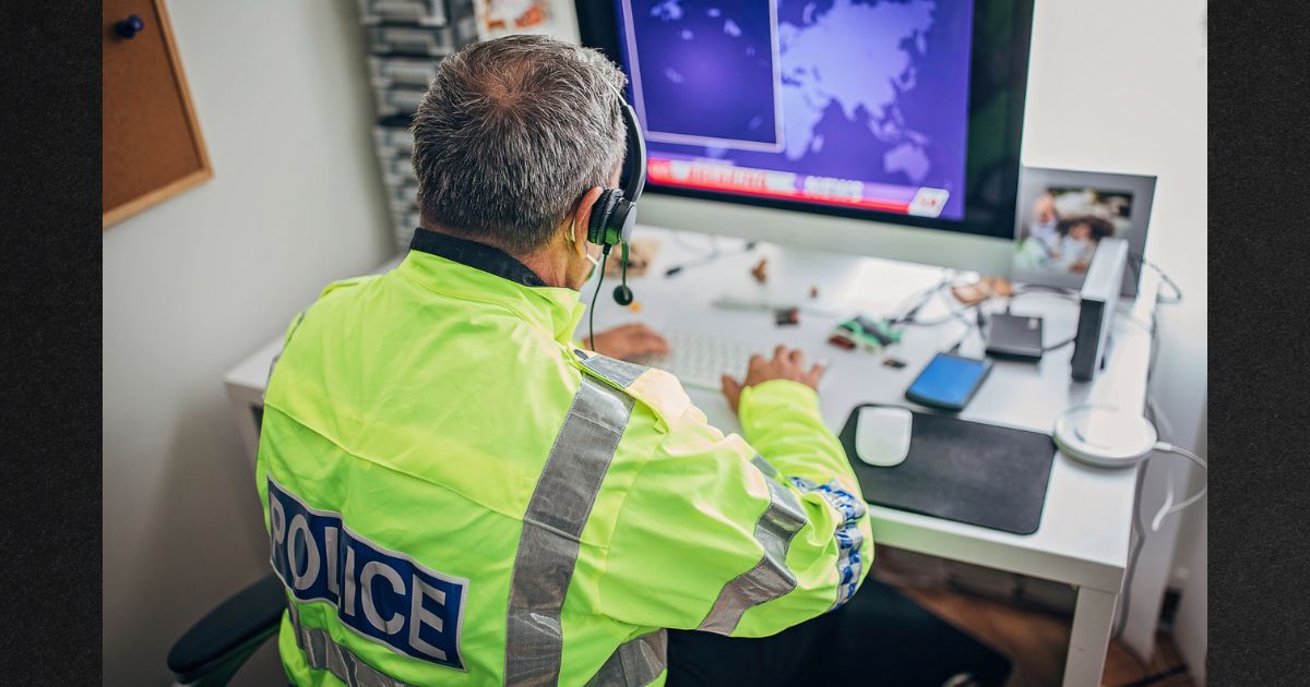 A British police officer is seen in an undated file photo.