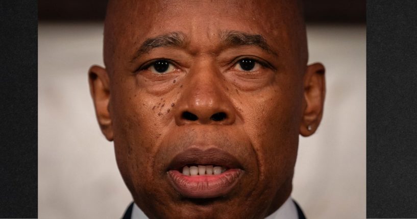 New York City Mayor Eric Adams is seen at a June 11 news conference at City Hall.