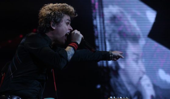 Billie Joe Armstrong performs with his band Green Day during The Saviors Tour in Inglewood, California, on Sept. 14.