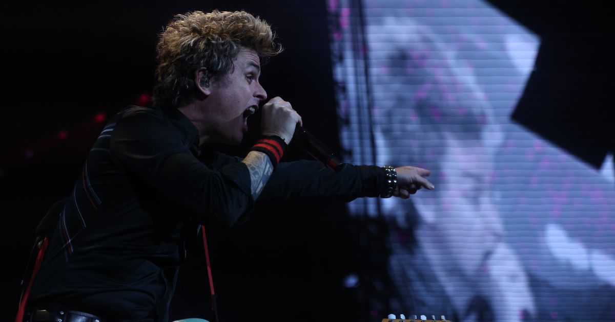 Billie Joe Armstrong performs with his band Green Day during The Saviors Tour in Inglewood, California, on Sept. 14.