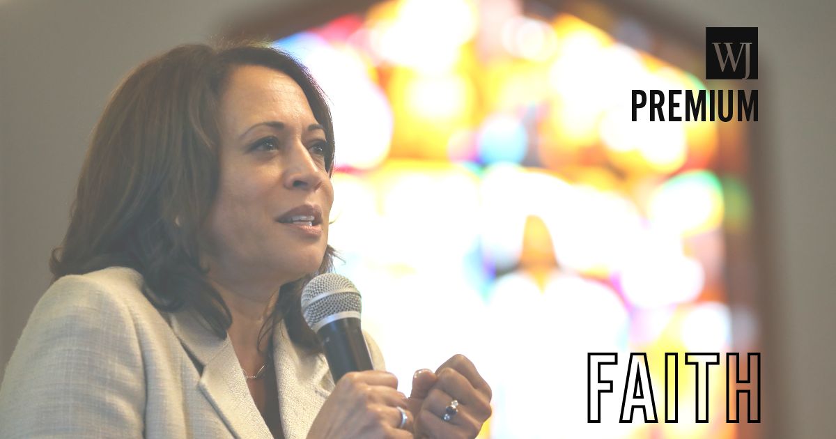 Vice President Kamala Harris speaking in a church in Des Moines, Iowa.