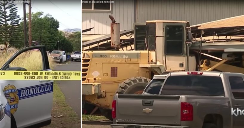 Police arrested a man after he shot a neighbor who attacked his home with a front-end loader before shooting three women to death.