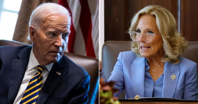 President Biden quickly turned the cabinet meeting over to his wife, Jill Biden, on Friday.