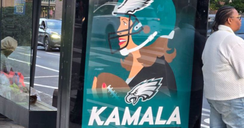 The Philadelphia Eagles had to issue a statement after ads showing the team's support for Vice President Kamala Harris were seen around Philadelphia.