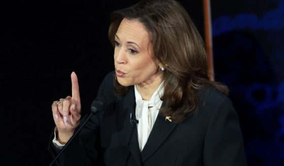 Vice President Kamala Harris speaks during the presidential debate in Philadelphia, Pennsylvania, on Tuesday.