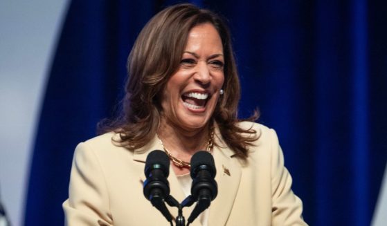 Vice President Kamala Harris speaks to the Zeta Phi Beta Sorority Grand Boule at the Indiana Convention Center in Indianapolis on July 24.