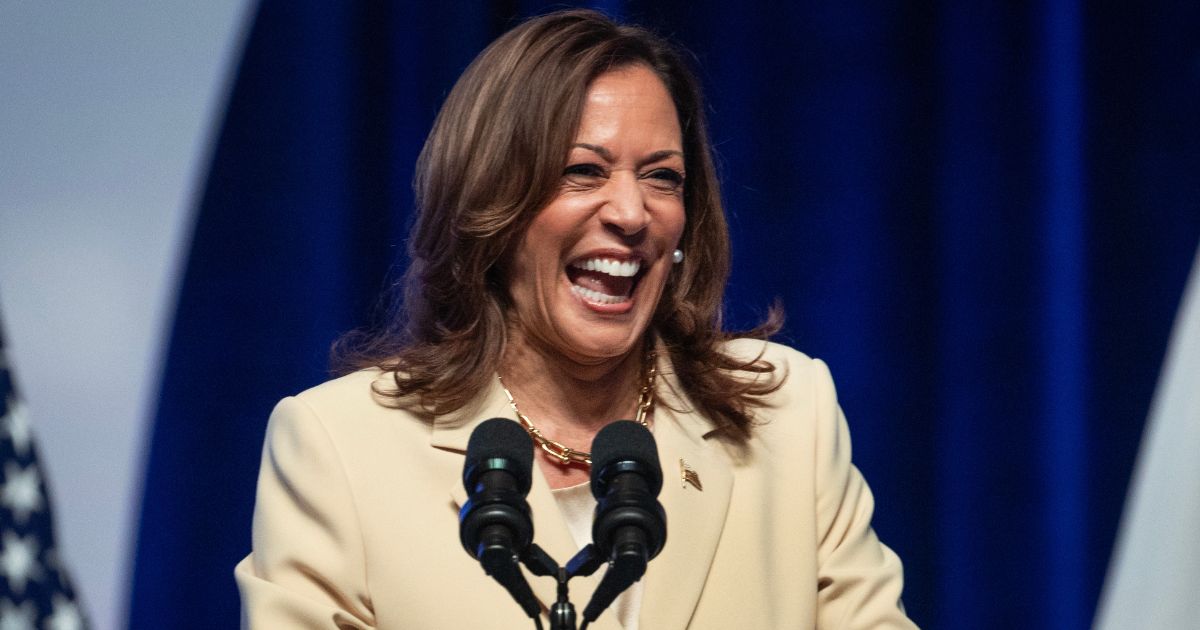 Vice President Kamala Harris speaks to the Zeta Phi Beta Sorority Grand Boule at the Indiana Convention Center in Indianapolis on July 24.