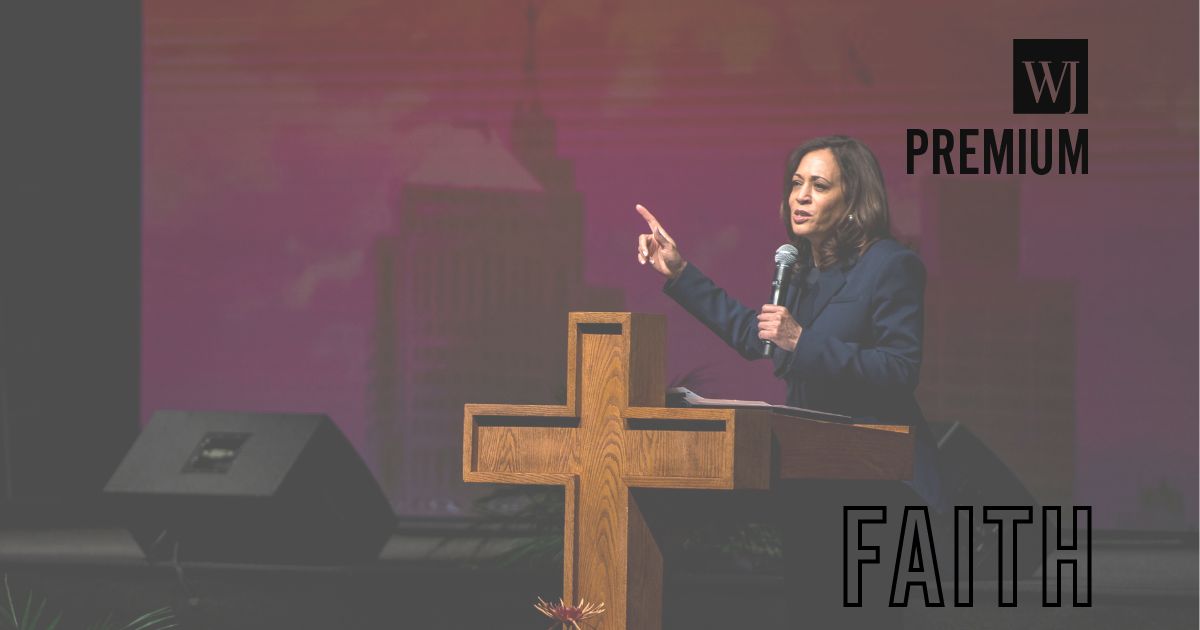 Vice President Kamala Harris at a drive-in church service in Michigan in 2020.