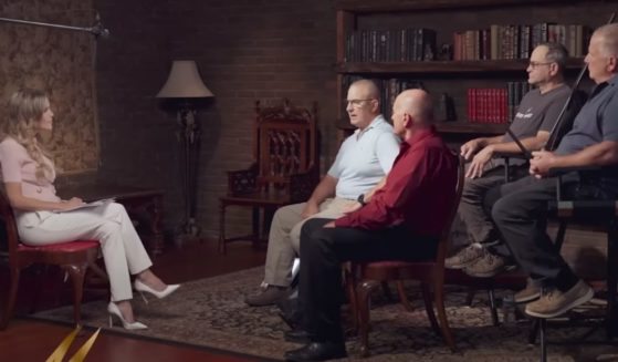 In an interview posted on Sept. 2, Megyn Kelly, left, talked to four veterans who had served with Minnesota Gov. Tim Walz in the National Guard.