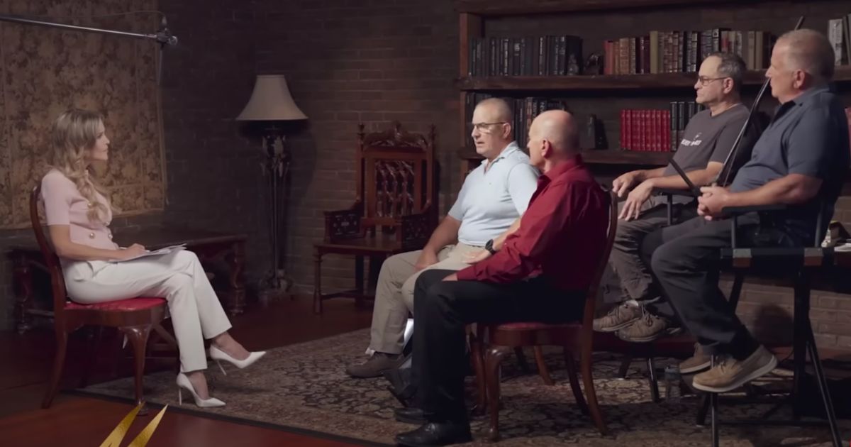 In an interview posted on Sept. 2, Megyn Kelly, left, talked to four veterans who had served with Minnesota Gov. Tim Walz in the National Guard.