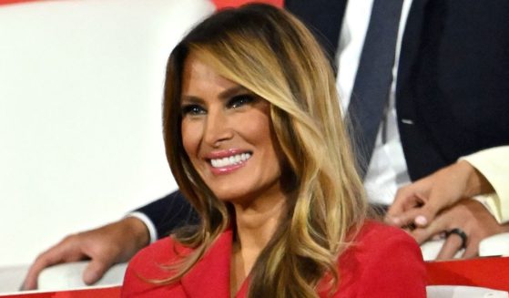 Former first lady Melania Trump arrives on the fourth day of the Republican National Convention in Milwaukee, Wisconsin, on July 18.