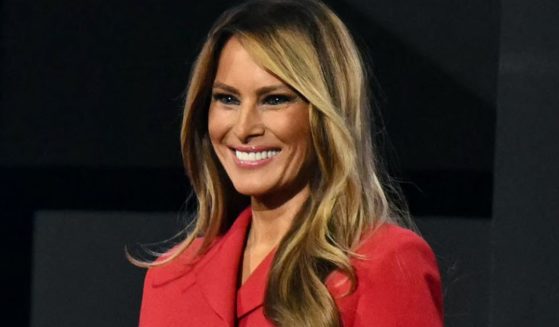 Former first lady Melania Trump arrives for the last day of the 2024 Republican National Convention in Milwaukee, Wisconsin, on July 18.