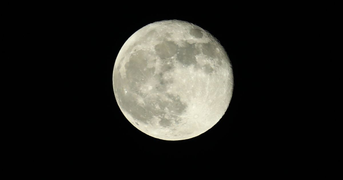 A full moon is seen over Mazatlan, Mexico, on Wednesday.