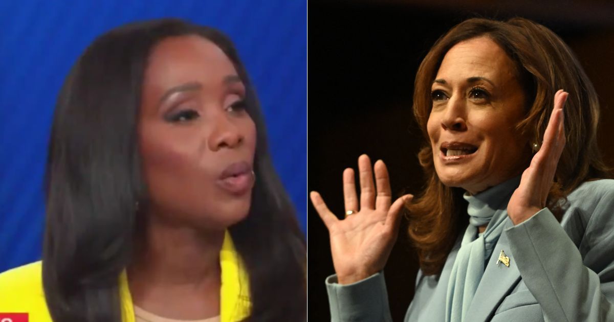 CNN host Abby Phillip, left, while attempting to clarify a point made by Scott Jennings, seemingly fact-checked Vice President Kamala Harris, right, and her claims that former President Donald Trump will bring a “bloodbath.”