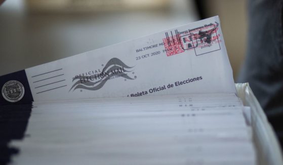 Ballots are seen as electoral workers organize them to be counted at Northampton County Courthouse on November 3, 2020 in Easton, Pennsylvania. Americans were voting on Tuesday under the shadow of a surging coronavirus pandemic to decide whether to reelect Republican Donald Trump, one of the most polarizing presidents in US history, or send Democrat Joe Biden to the White House.