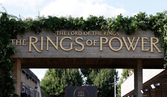 A general view of the set-up ahead of the World Premiere for Season two of "The Lord of the Rings: The Rings of Power" is pictured in London, England, on Aug. 20.