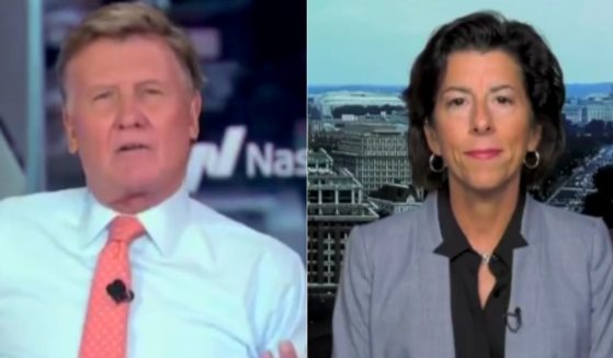 Joe Kernen, left, went after Commerce Secretary Gina Raimondo, right, on “Squawk Box” on Monday after she advocated for the Biden-Harris administration and tried to lie about the Trump administration.