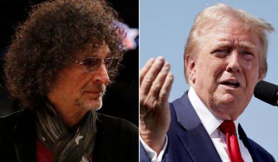 Former President Donald Trump jumped to defend his supporters against criticism from Howard Stern, left.