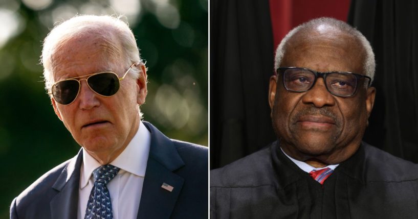 President Joe Biden is guilty of the same thing media outlets have been accusing Supreme Court Justice Clarence Thomas of.