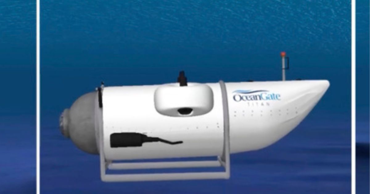 In a still from a video animation provided by the United States Coast Guard, an illustration of the Titan submersible is shown near the ocean floor of the Atlantic Ocean on June 18, 2023.