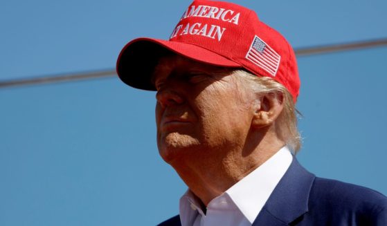 Donald Trump speaks at a rally at the Aero Center Wilmington in Wilmington, North Carolina, on Saturday.