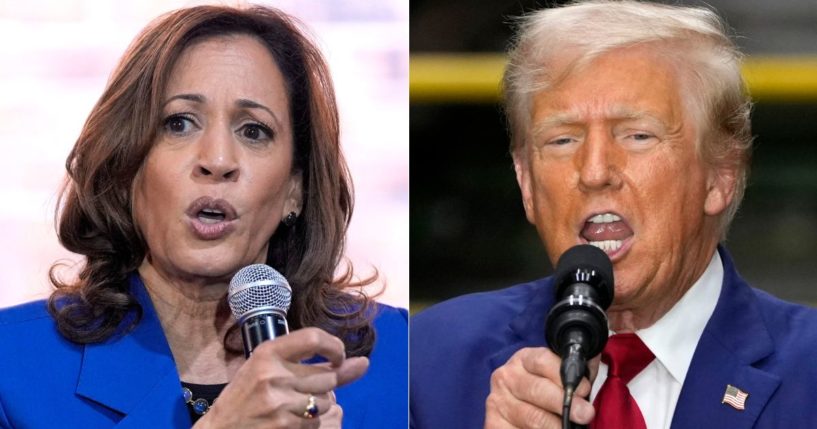 Vice President Kamala Harris, left, and former President Donald Trump will debate Tuesday night in Philadelphia, Pennsylvania.