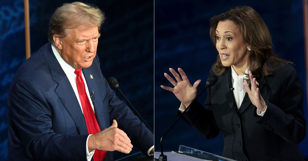 Former President Donald Trump and Vice President Kamala Harris debate in Philadelphia, Pennsylvania, on Tuesday.