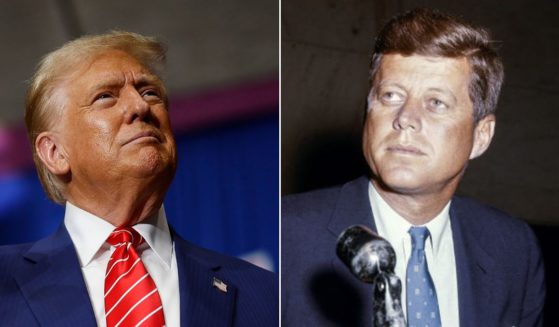 Former President Donald Trump, left, is set to address the same group JFK spoke to in 1962, and the two messages are remarkably similar.