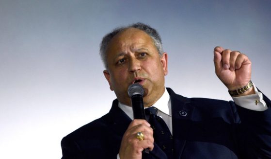 Secretary of the Navy, the Honorable Carlos Del Toro speaks onstage during the Global Premiere of "Top Gun: Maverick" on May 04, 2022 in San Diego, California.