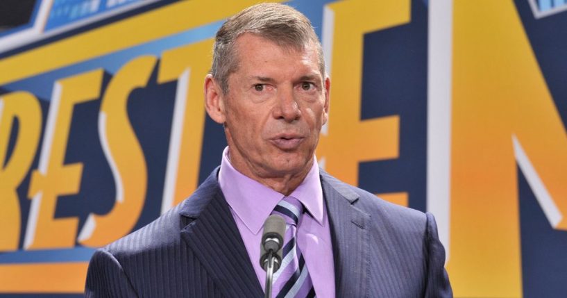 Vince McMahon attends a press conference to announce that WWE Wrestlemania 29 will be held at MetLife Stadium in 2013 in East Rutherford, New Jersey, on Feb. 16, 2012.