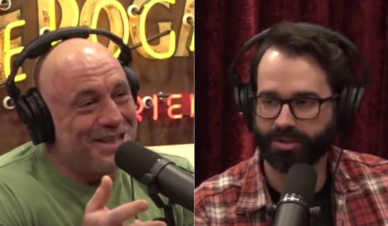 On Wednesday's episode of "The Joe Rogan Experience," host Joe Rogan, left, praised Matt Walsh's, right, film "Am I Racist?"