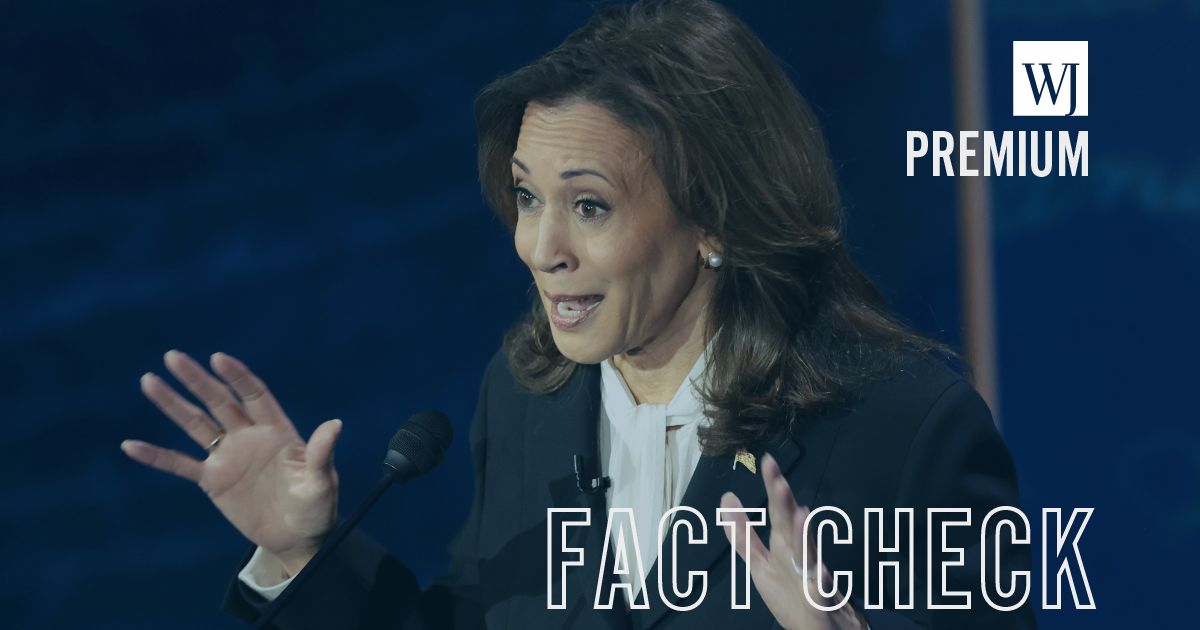 Vice President Kamala Harris speaks during the presidential debate against former President Donald Trump in Philadelphia, Pennsylvania, on Sept. 10.