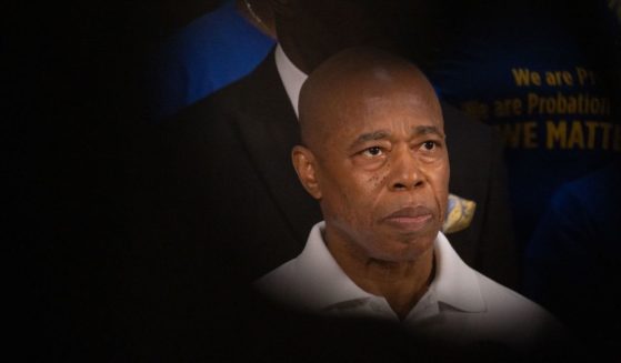 New York City Mayor Eric Adams attends a press conference after he was subpoenaed by the federal grand jury at New York City Hall on August 16, 2024 in New York. Local media report that federal prosecutors have served Adams with more grand jury subpoenas on August 15, 2024, in their year-long investigation into Adams's 2021 campaign.