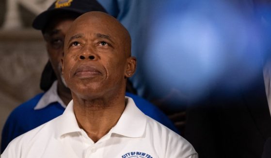 New York City Mayor Eric Adams speaks during a press conference after he was subpoenaed by the federal grand jury at New York City Hall on August 16, 2024 in New York.