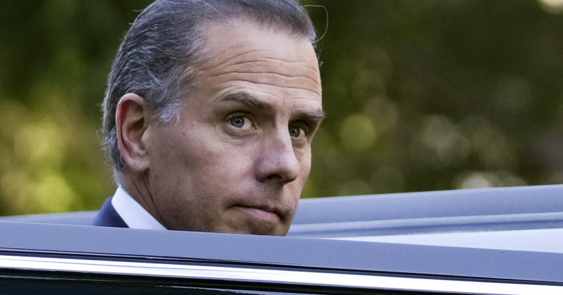 Hunter Biden steps into a vehicle as he leaves federal court in Los Angeles, California, on Sept. 5.