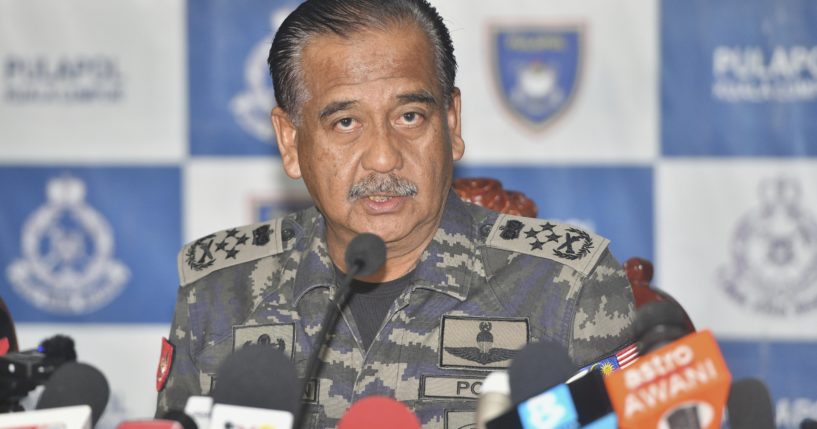 Malaysia Inspectors-General of Police Razarudin Husain speaks during a press conference in Kuala Lumpur, on Monday.