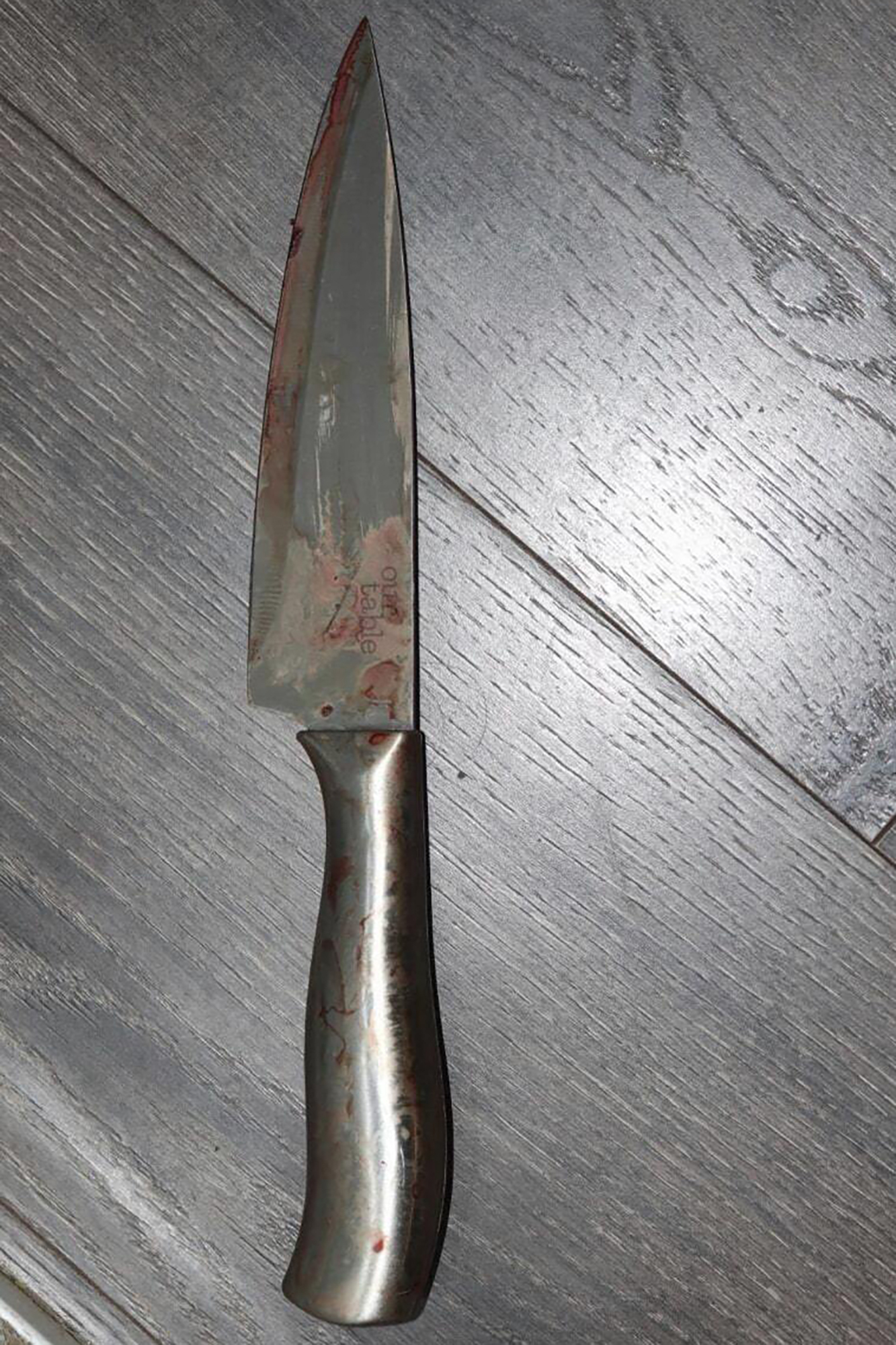 This undated photo provided by the Polk Sheriff's Office shows the knife that was used where sheriff’s officials say a teenager fatally stabbed his mother in the neck, Sunday in Auburndale, Florida.