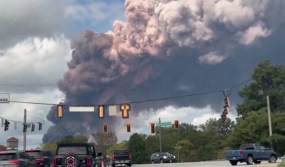 This X screen shot shows some of the aftermath after a BioLab facility caught fire in Conyers, Georgia.